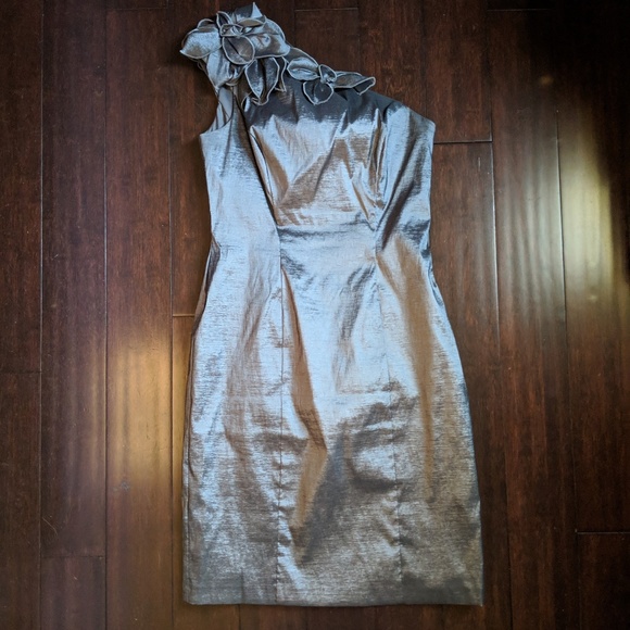 S.L. Fashions Dresses & Skirts - Silver Dress